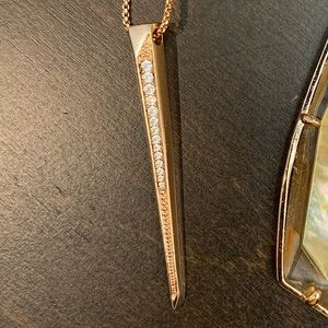 Kendra Scott rose gold necklace with crystals